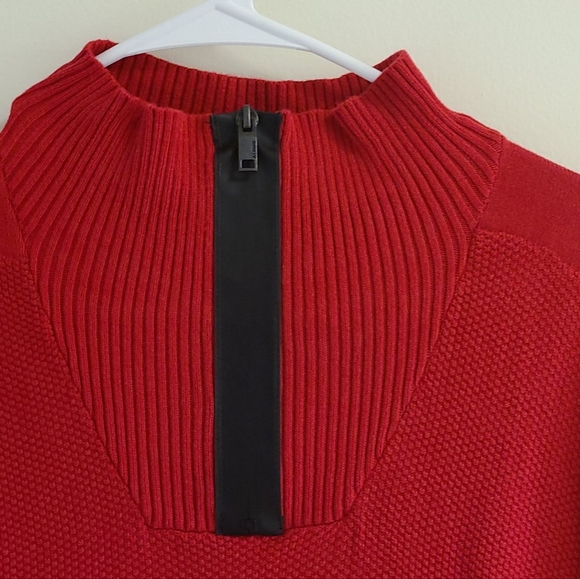 Alfani Mens 1/4 Zip Sweater Red Size Large - Picture 3 of 4